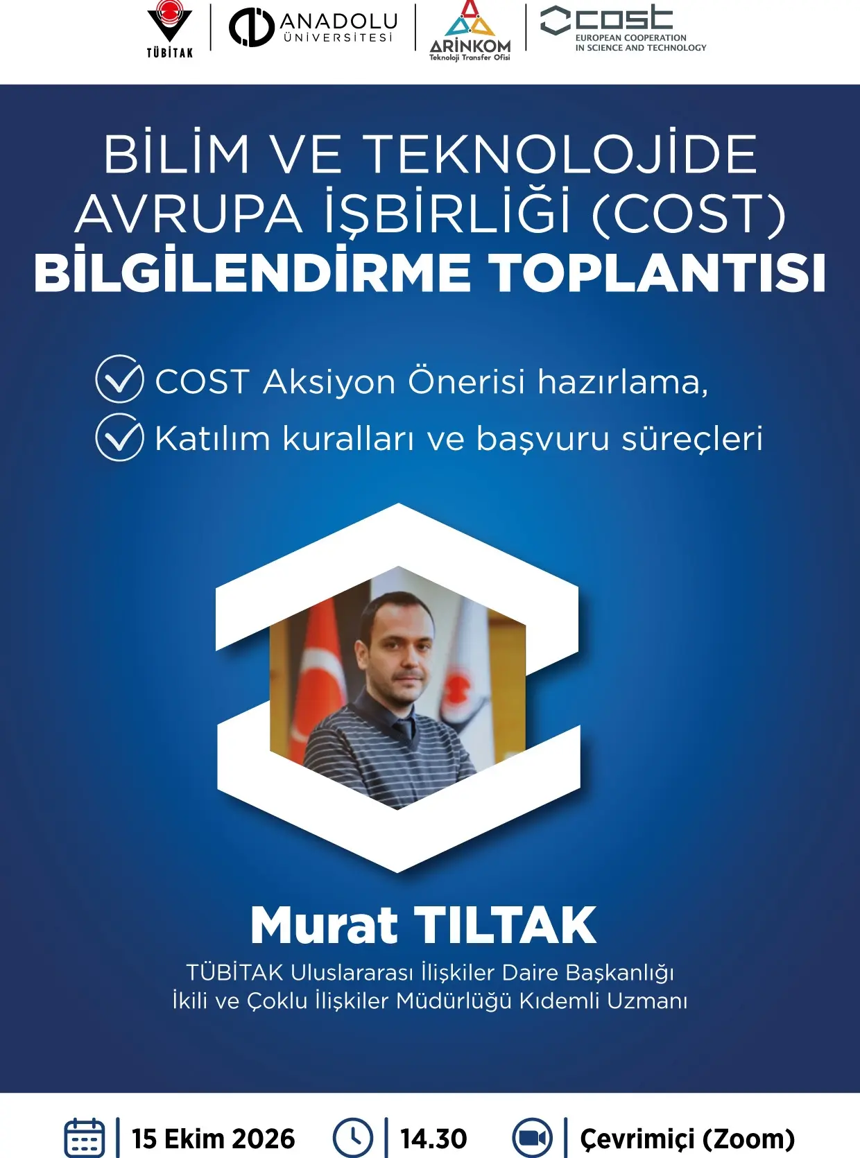 COST Bilgilendirme Toplantısı Duyurusu Yapıldı