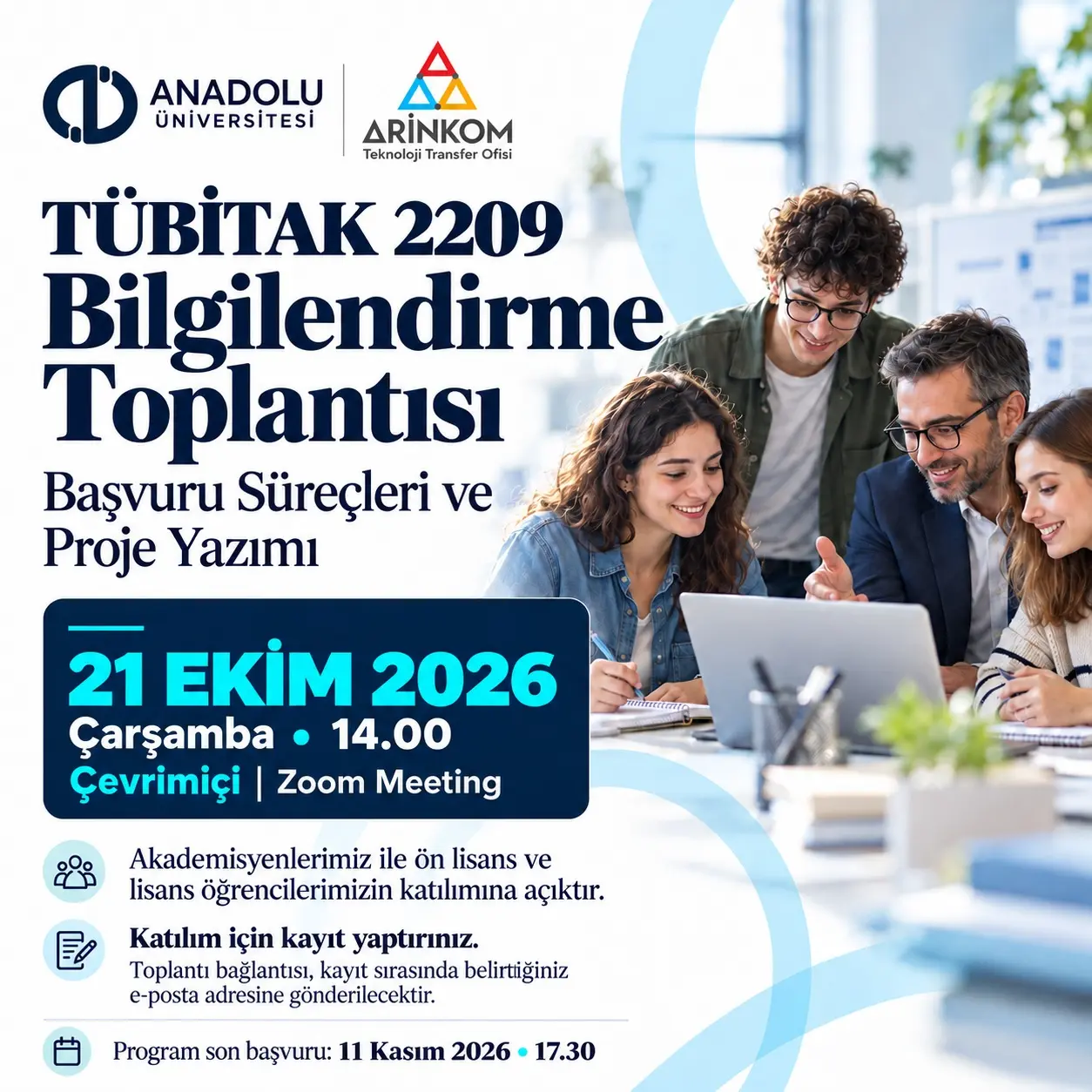 TÜBİTAK 2209 Bilgilendirme Toplantısı Duyurusu