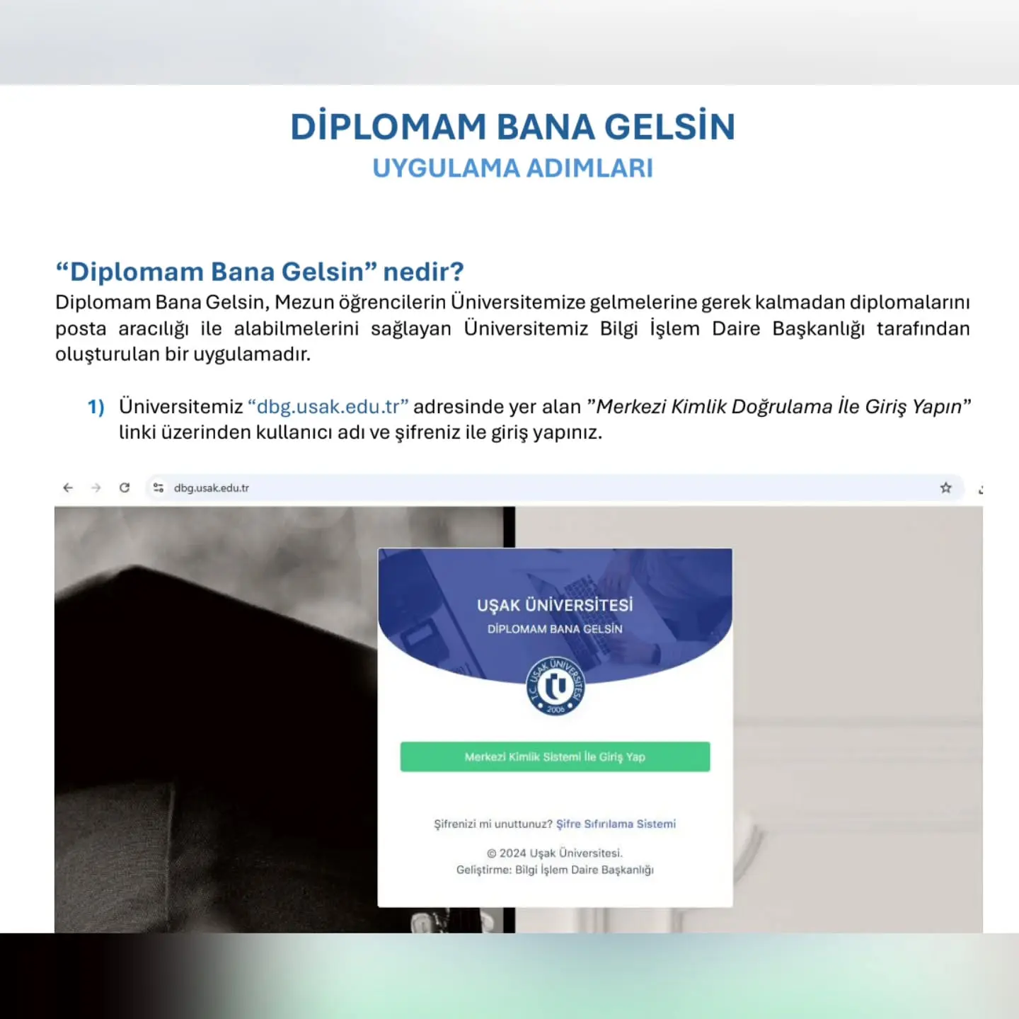 Diploma alma süreci için yeni uygulama duyuruldu