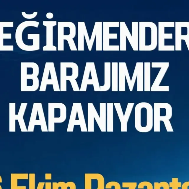 Baraj suyu 26 Ekim'de kapatılacak
