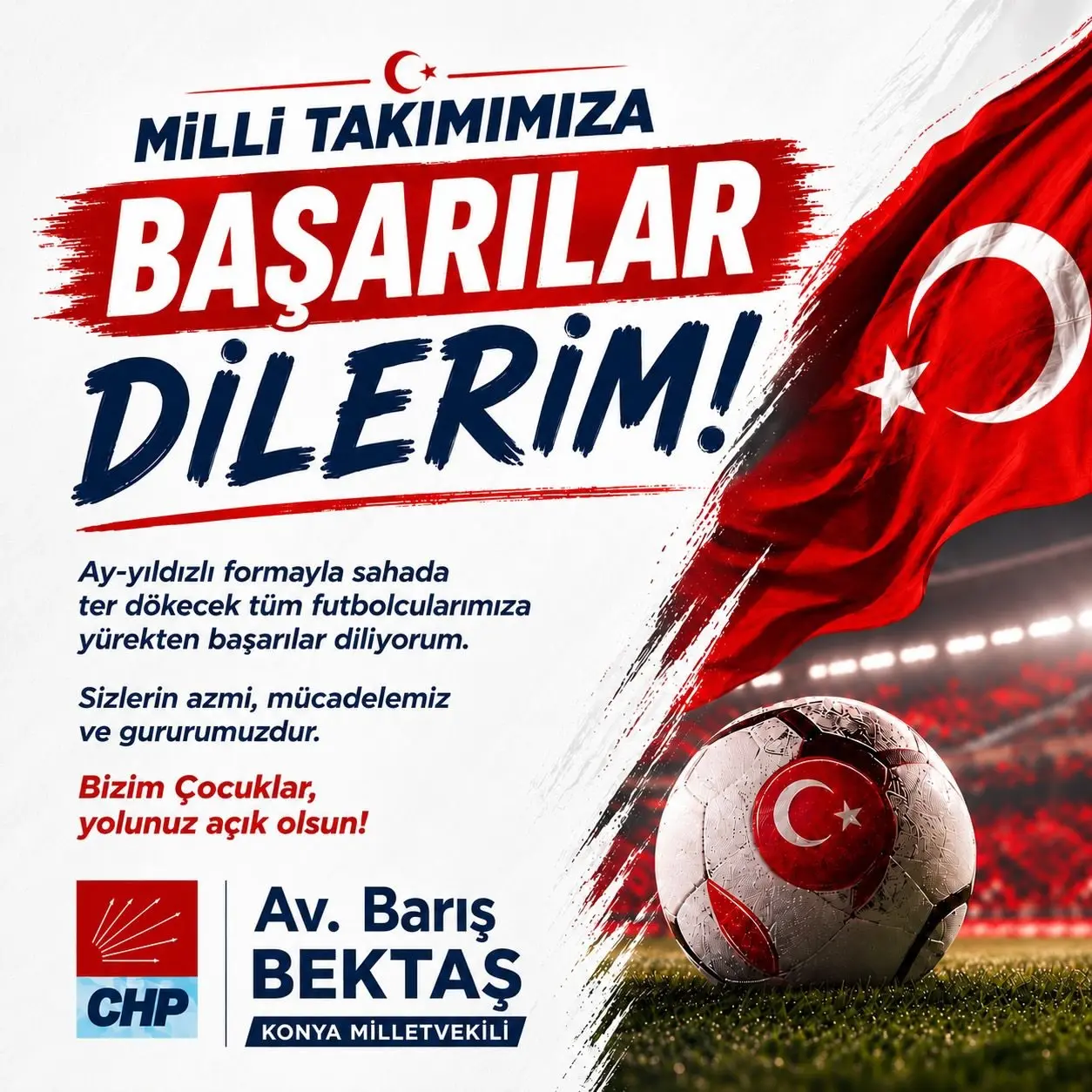 Milli Takım oyuncularına başarı dileği