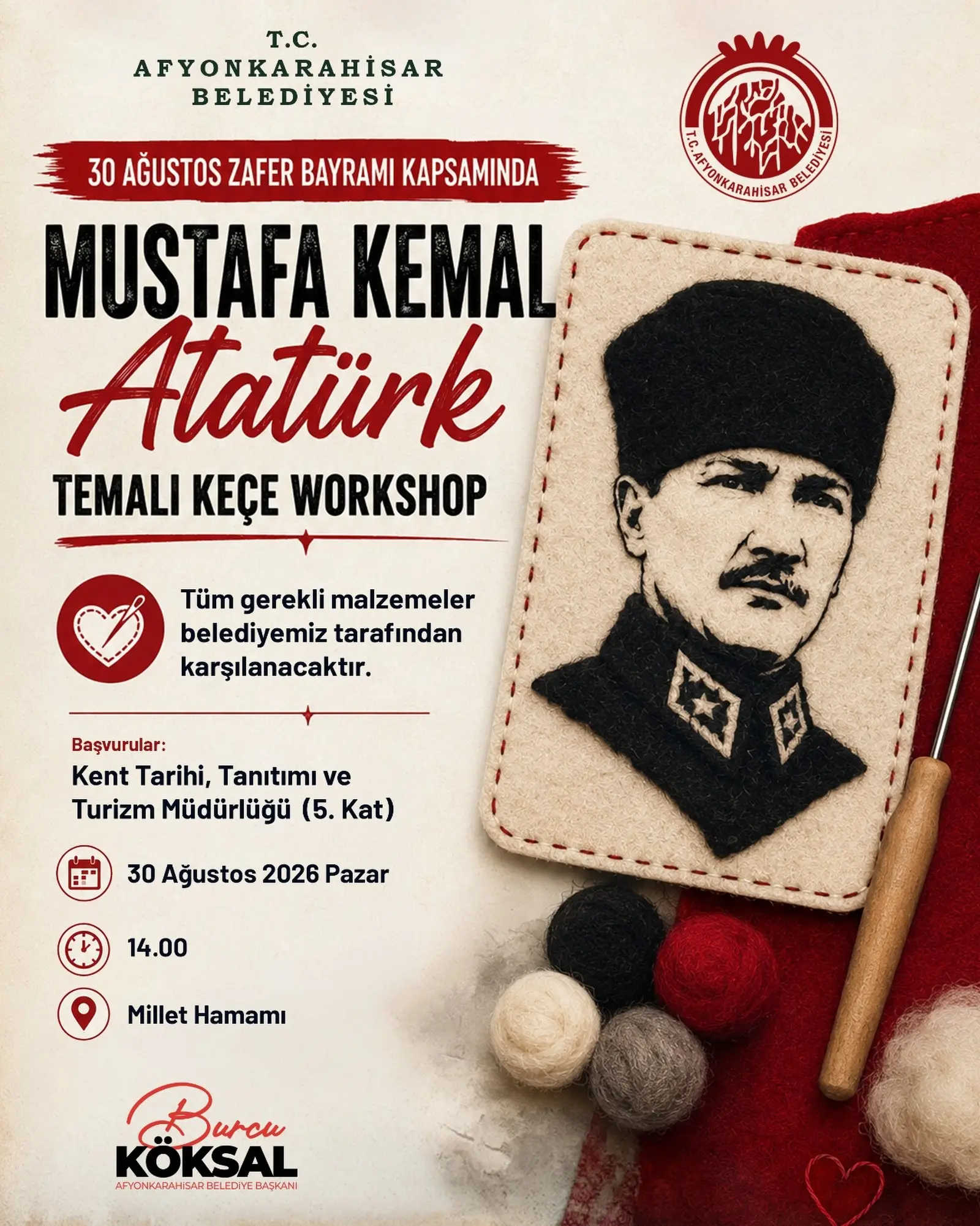 Zafer Bayramı'nda Keçe Workshop Etkinliği