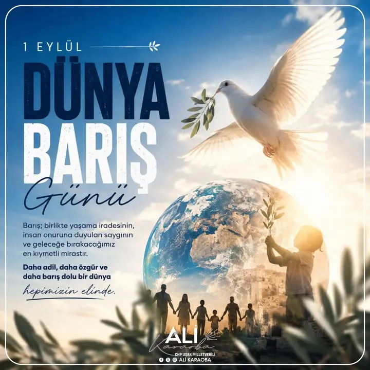 1 Eylül Dünya Barış Günü mesajı