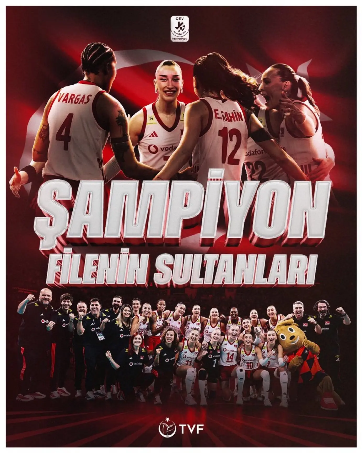 Filenin Sultanları'nın Avrupa Şampiyonluğu Kutlandı