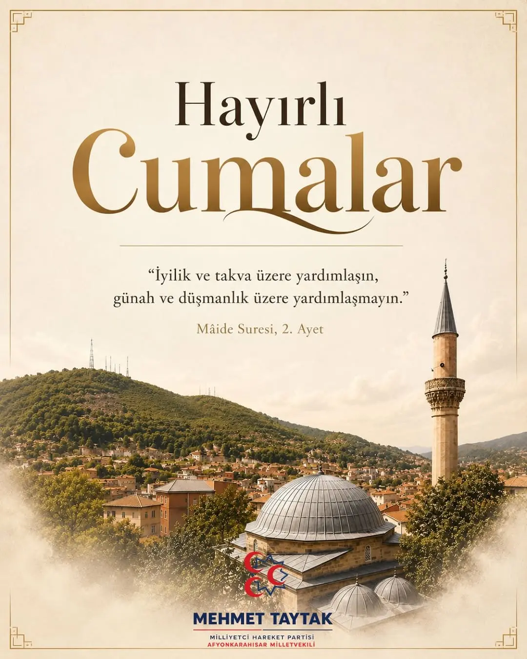 MHP Milletvekili'nden Cuma Mesajı