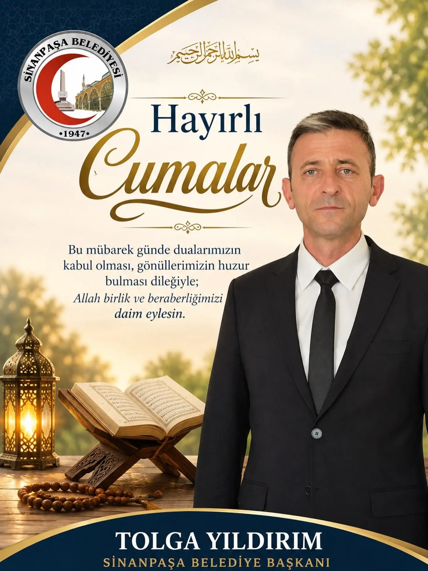Sinanpaşa'dan Hayırlı Cumalar Mesajı