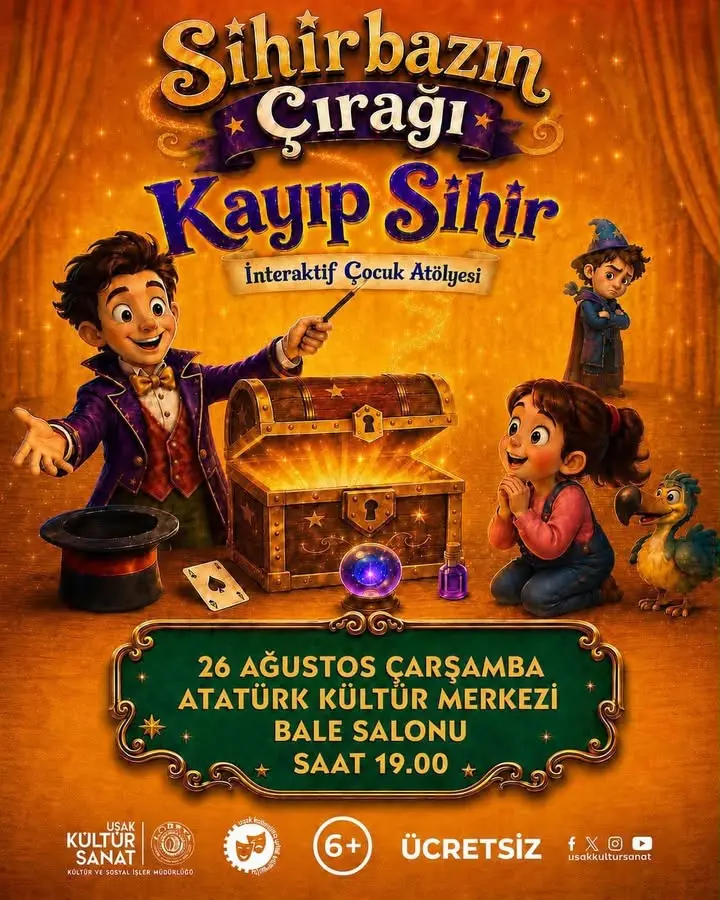 Uşak'ta Sihirbazın Çırağı Atölyesi Düzenleniyor