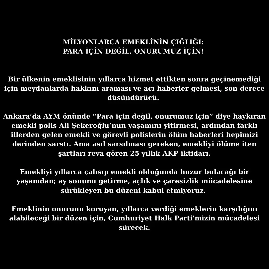 Emeklilerin Hak Arayışı Devam Ediyor