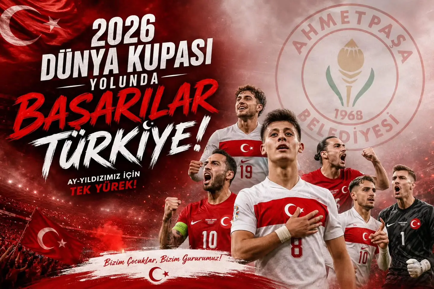 Ahmetpaşa Belediyesi'nden Milli Takıma Destek Mesajı