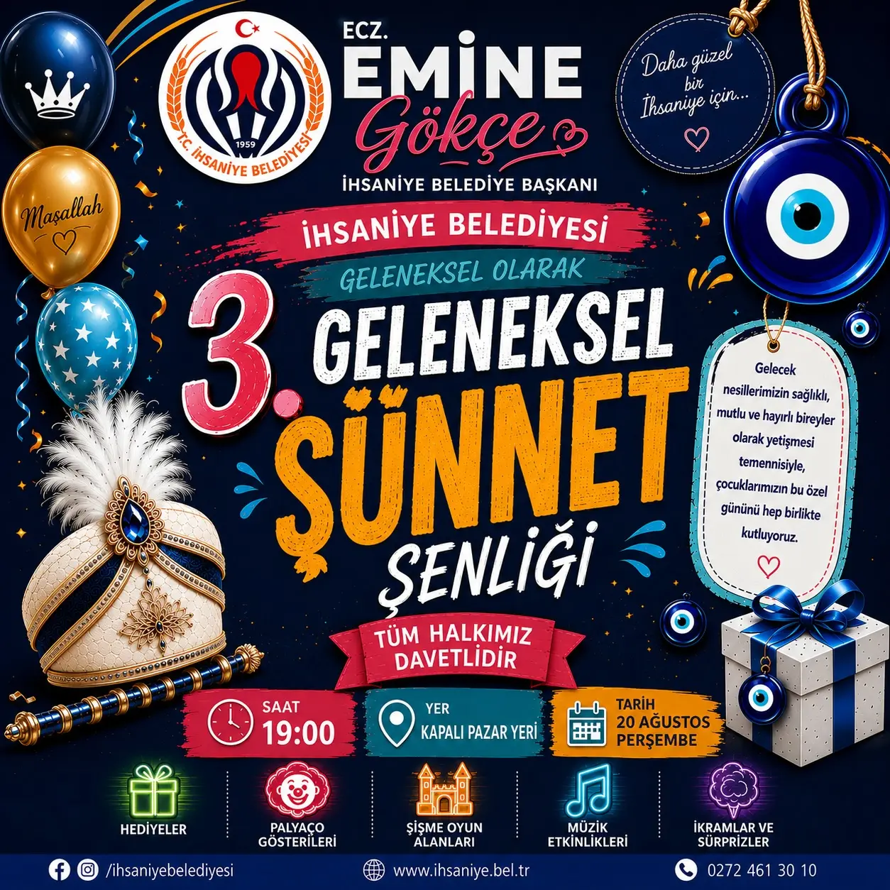 İhsaniye'de 3. Geleneksel Sünnet Şenliği Düzenlenecek