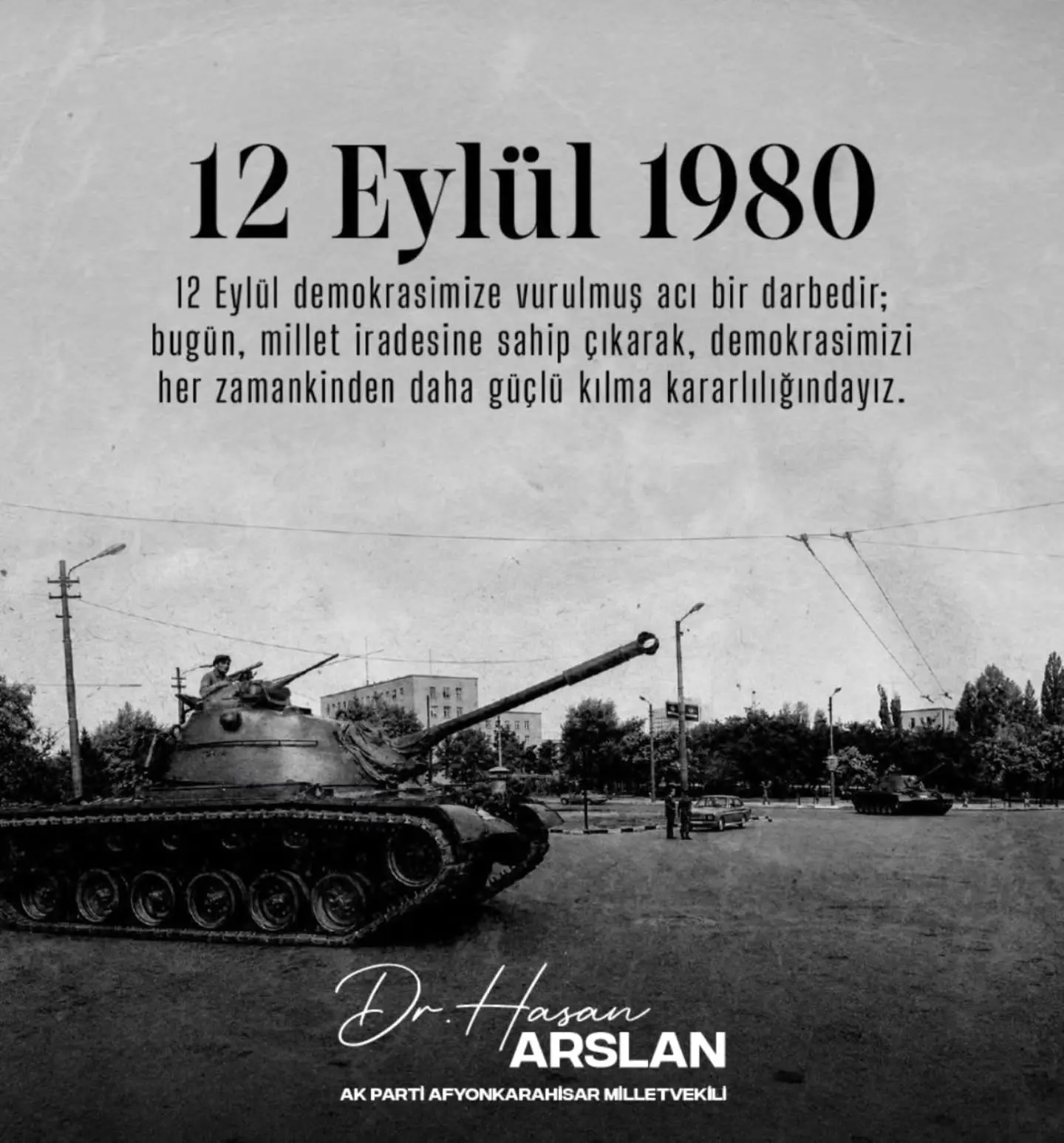12 Eylül darbesinin yıl dönümünde anma mesajı