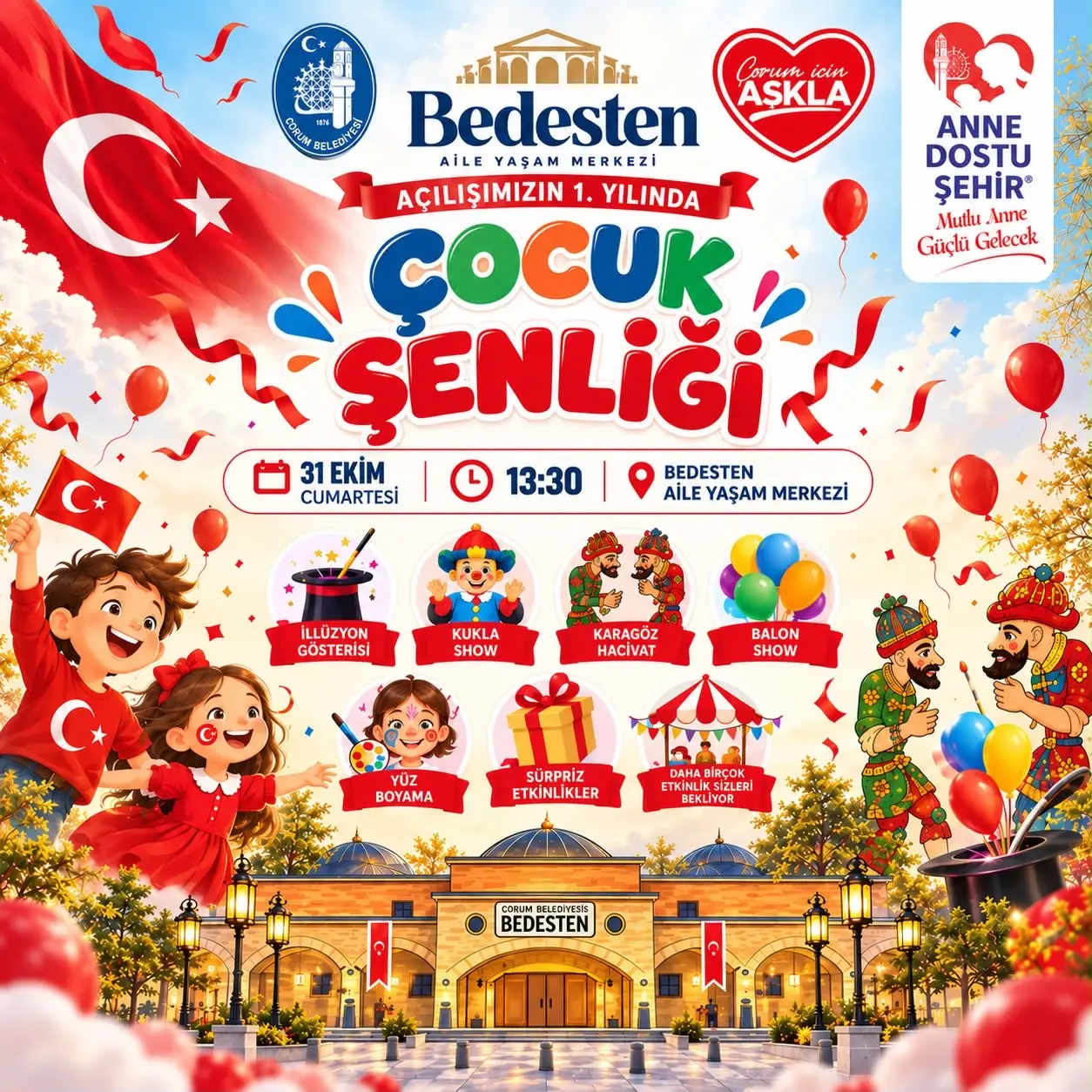 Çocuk Şenliği Bedesten'de Kutlanacak