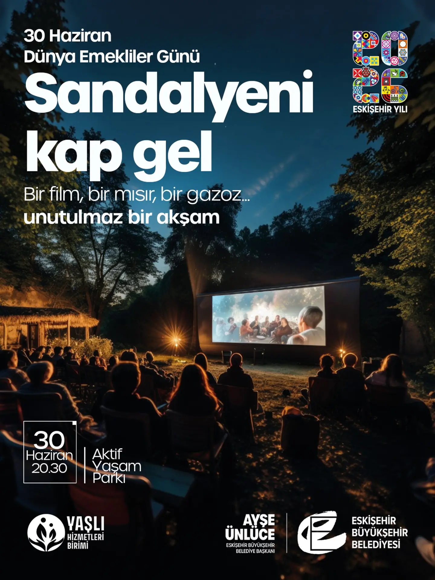 Emekliler Günü'nde açık hava sineması etkinliği