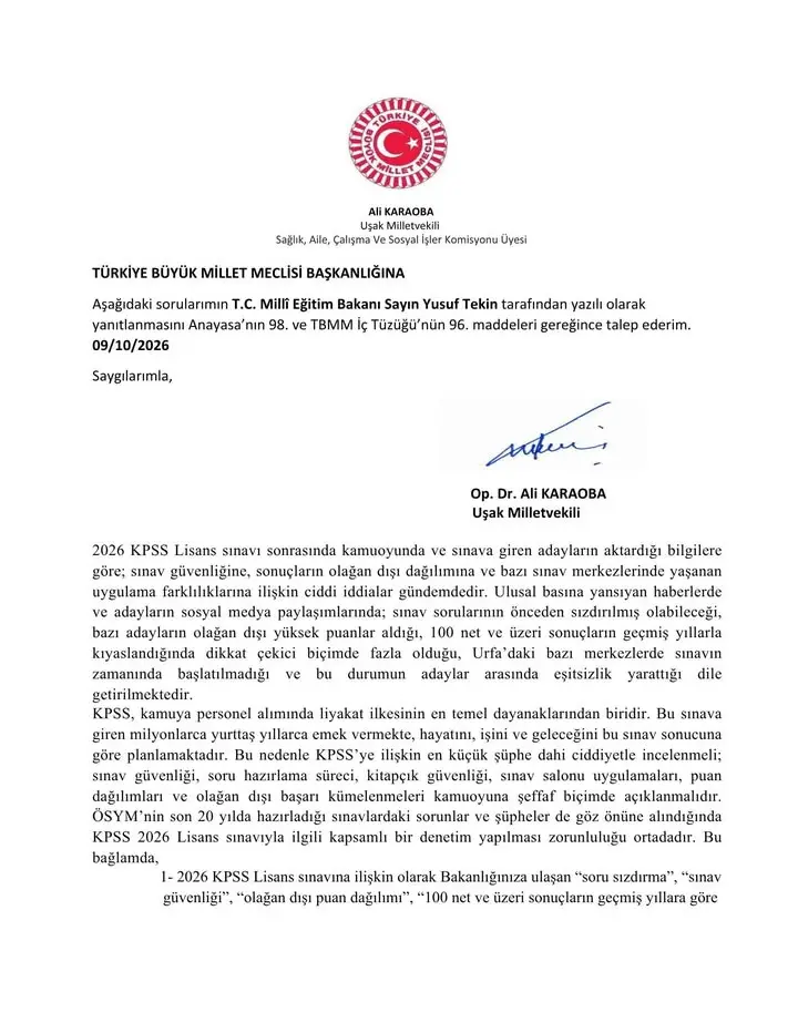 KPSS'de Şüpheli Artışlar İncelenmeli