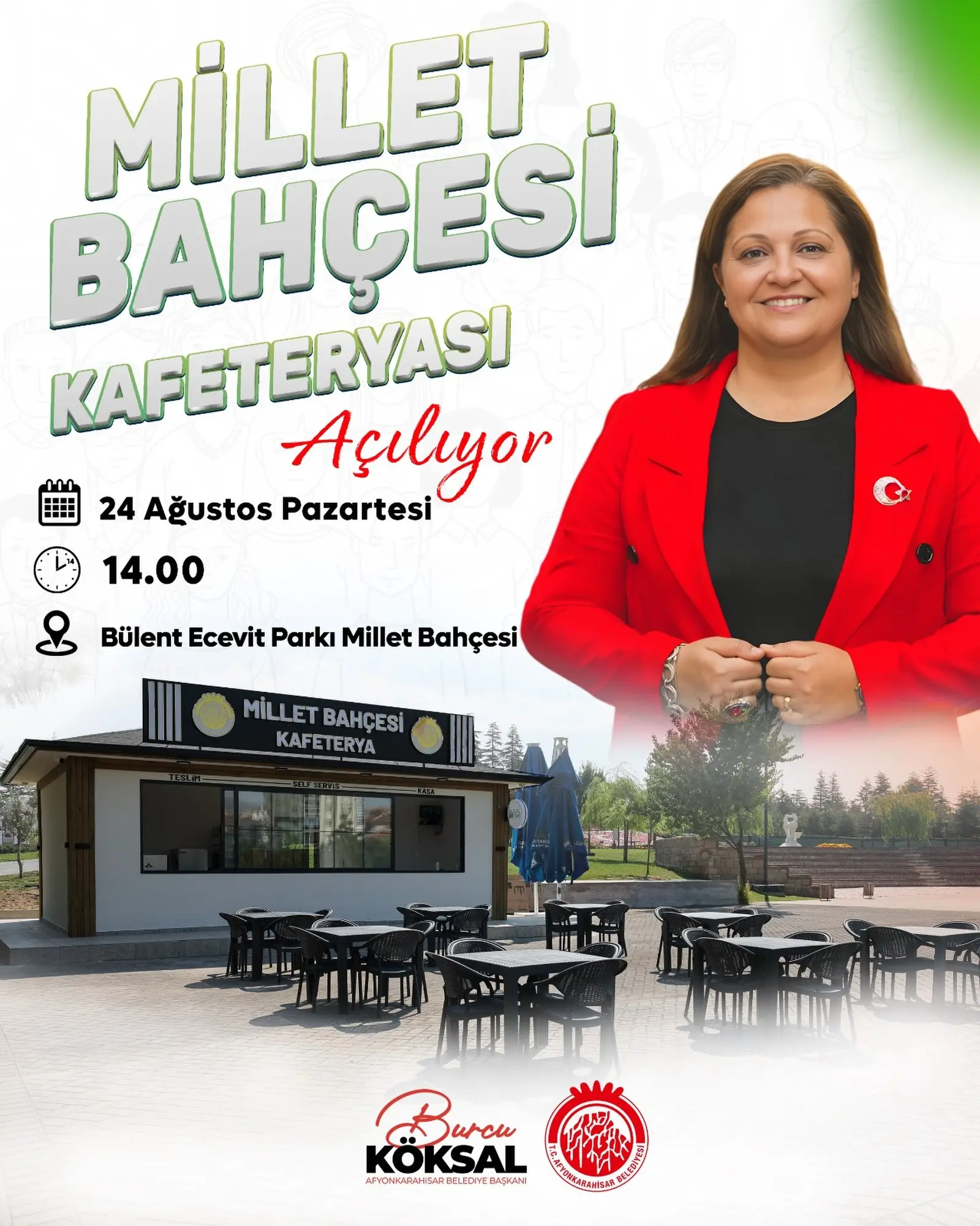 Millet Bahçesi Kafeteryası 24 Ağustos'ta Açılıyor