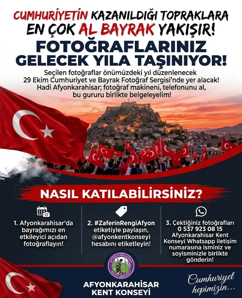 Afyonkarahisar'da Bayrak Fotoğraf Yarışması