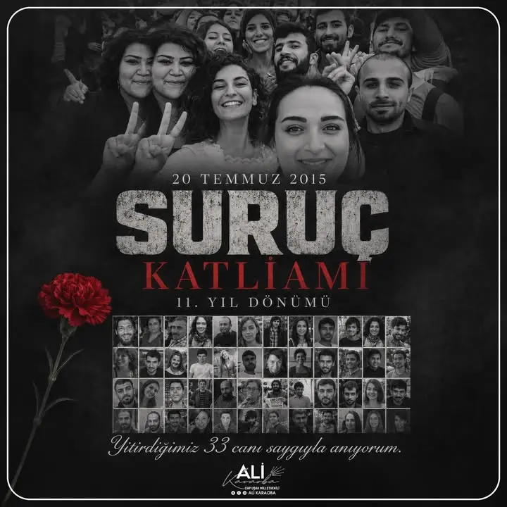 Suruç Katliamı'nın Yıldönümünde Anma Mesajı