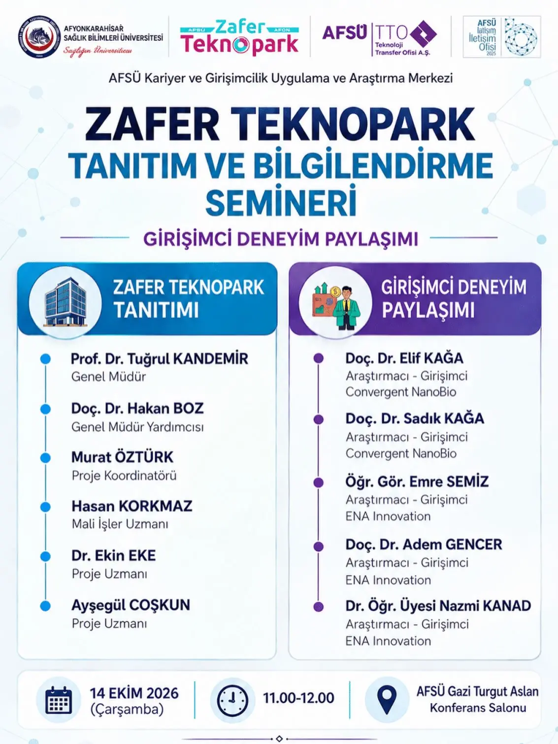Zafer Teknopark Semineri Gerçekleşti