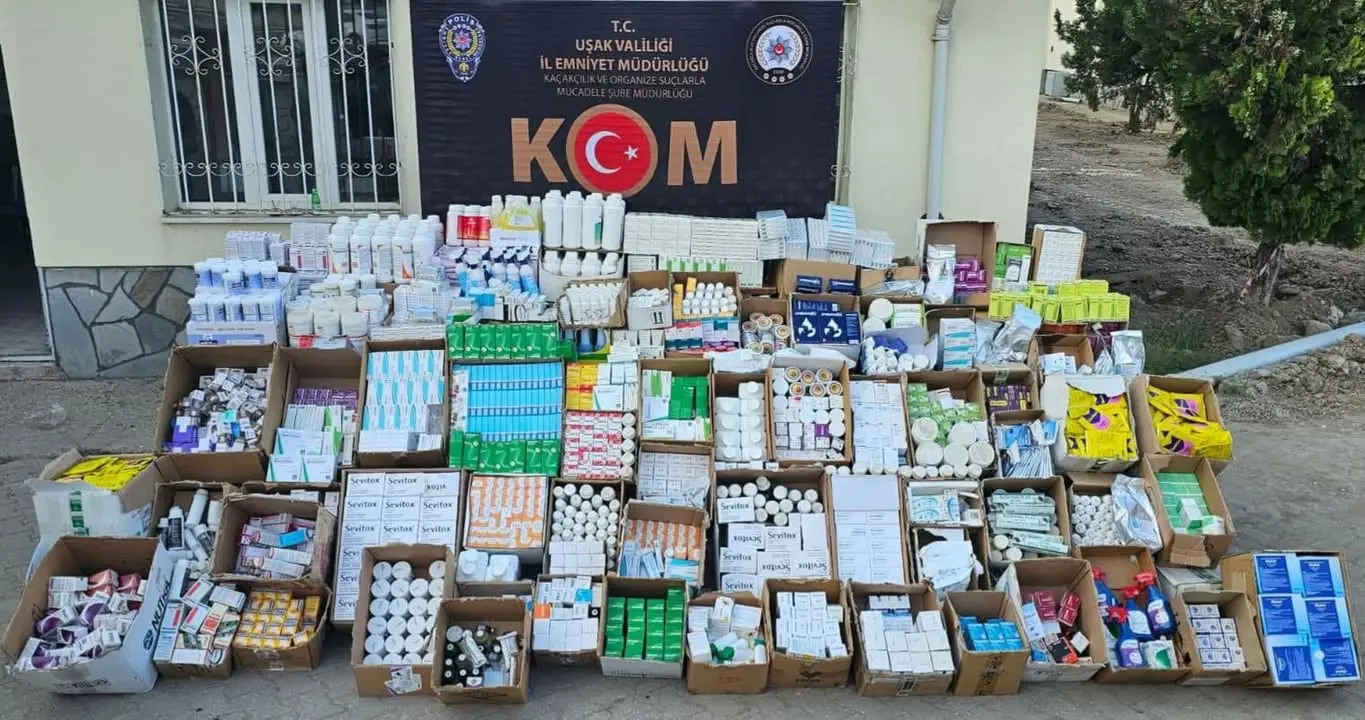 Uşak'ta kaçak hayvansal ilaç ele geçirildi