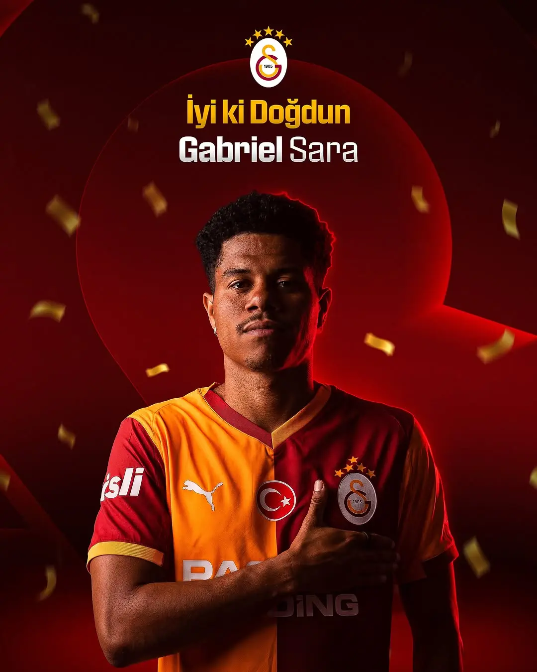 Galatasaray, Gabriel Sara'nın doğum gününü kutladı
