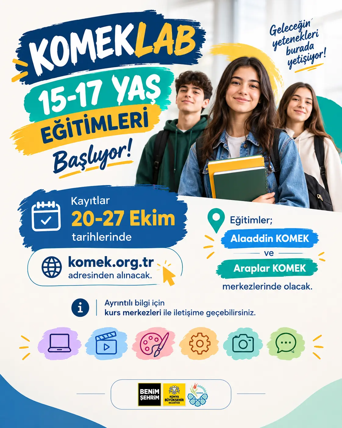 Gençler için KOMEKLAB eğitimleri başlıyor