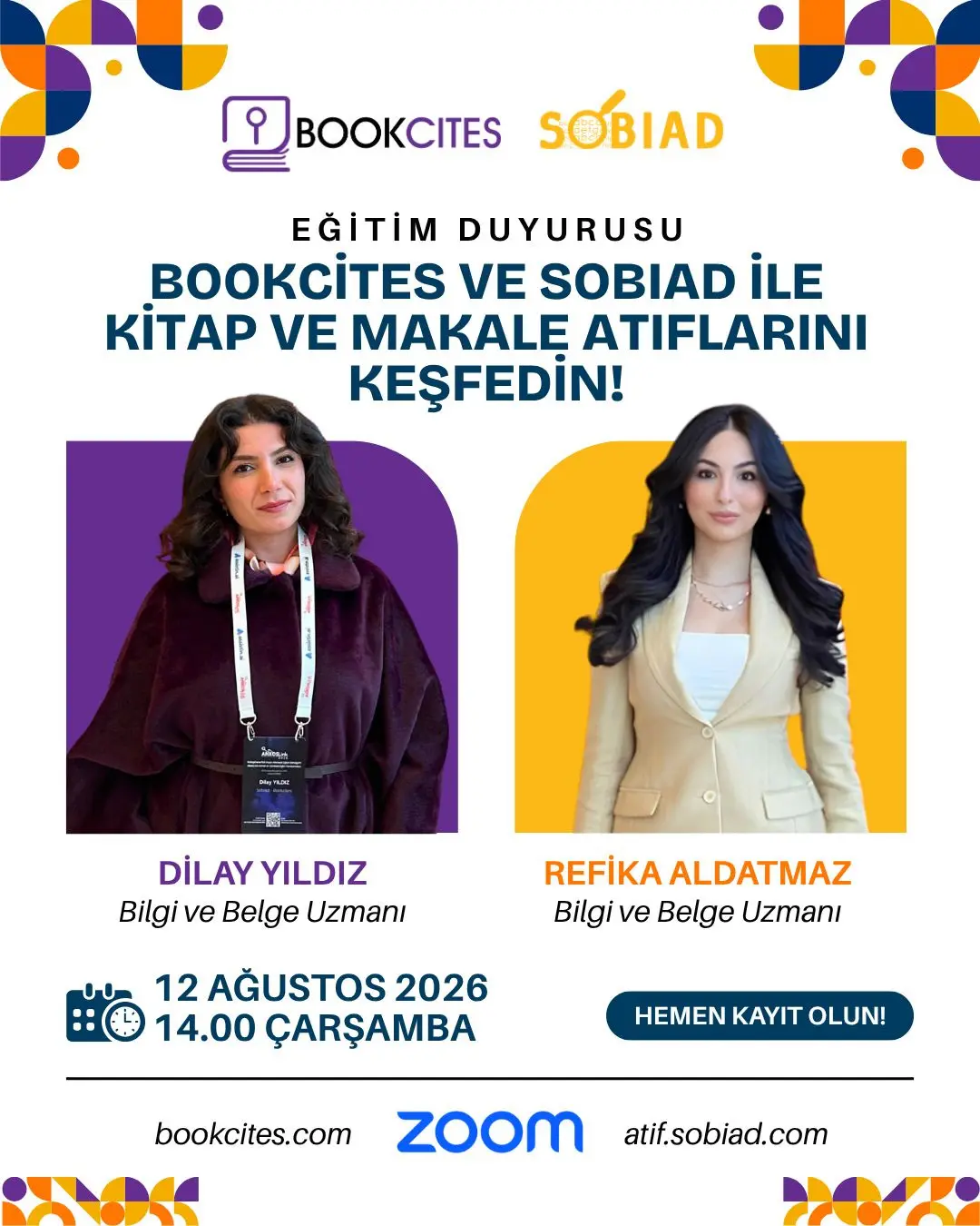 Kitap ve Makale Atıfları Eğitimi Duyuruldu