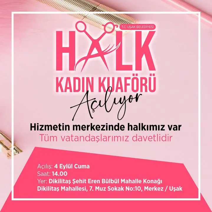 Uşak Belediyesi'nden vatandaşlara davet