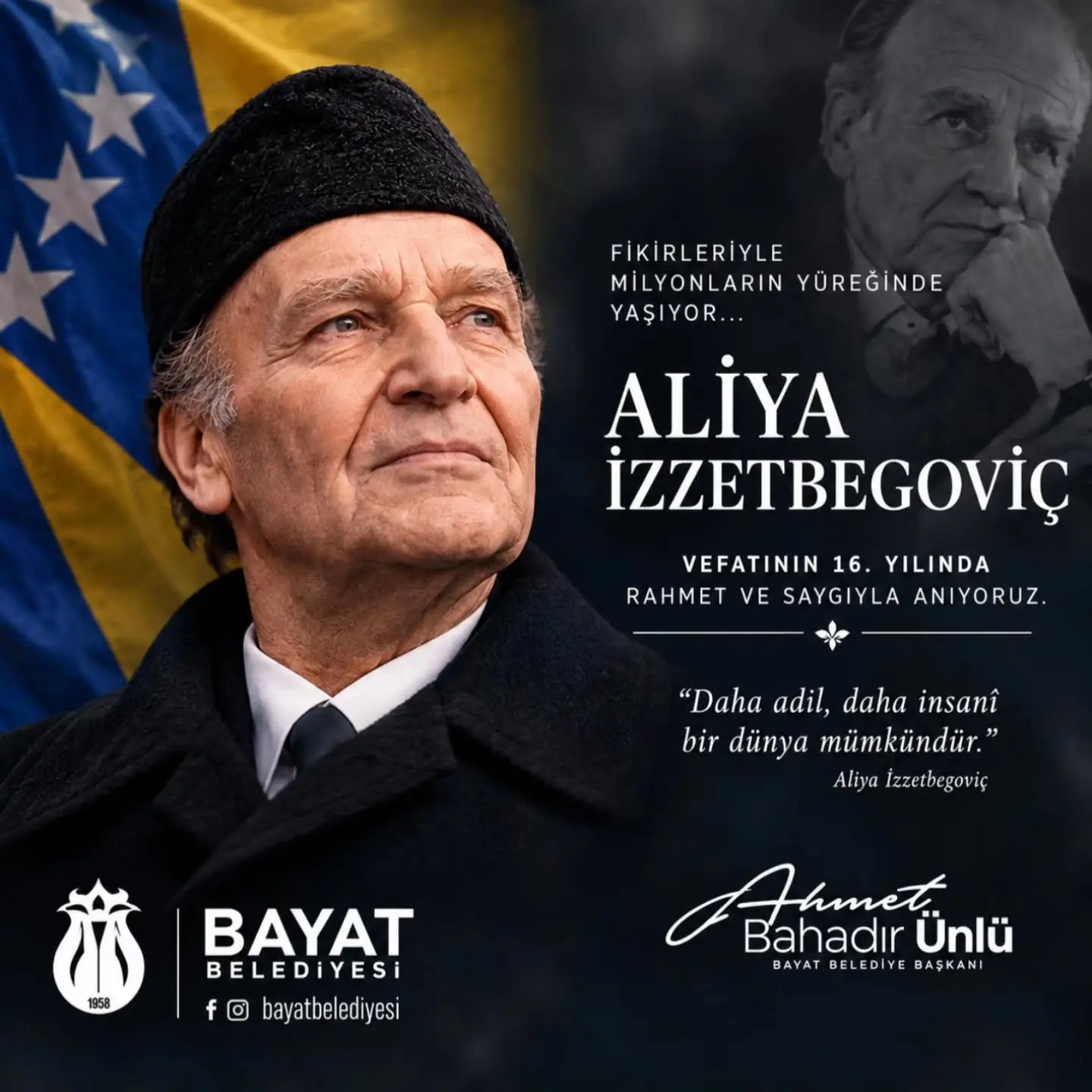 Aliya İzzetbegoviç'i Anma Mesajı