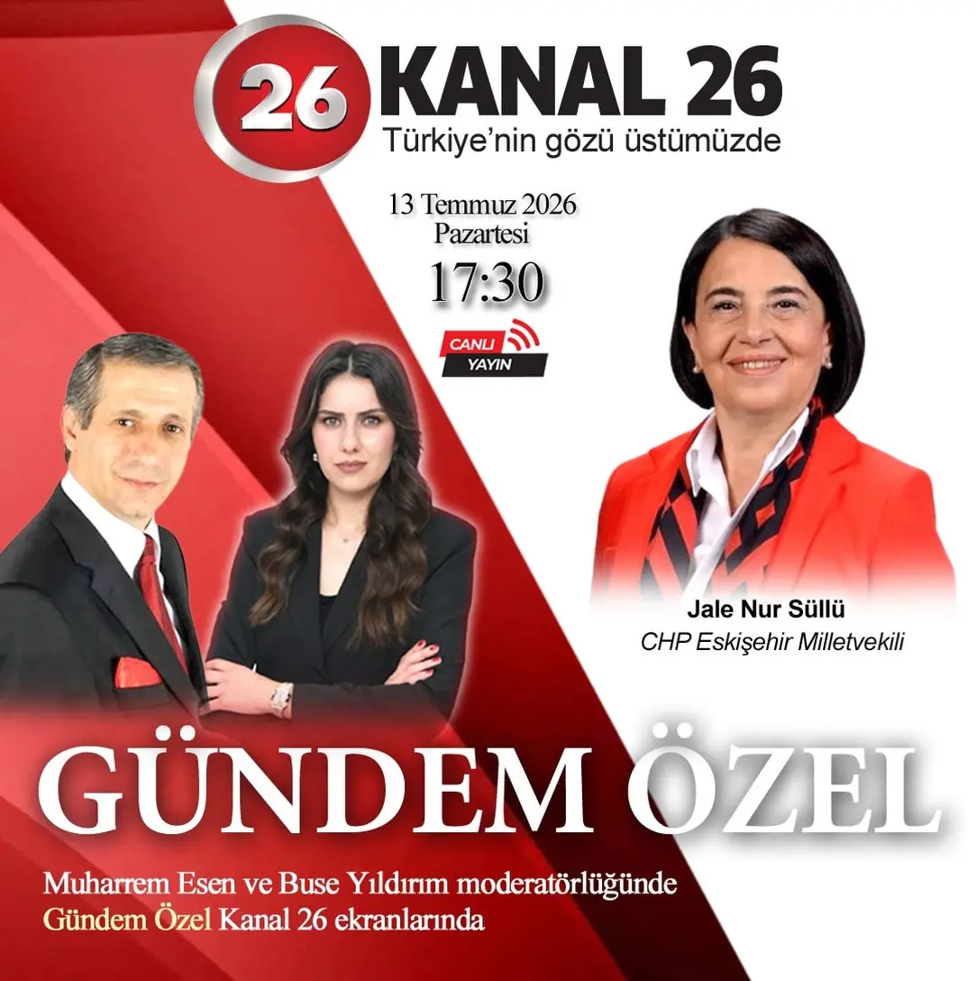 Jale Nur Süllü, Gündem Özel Programına Konuk Olacak