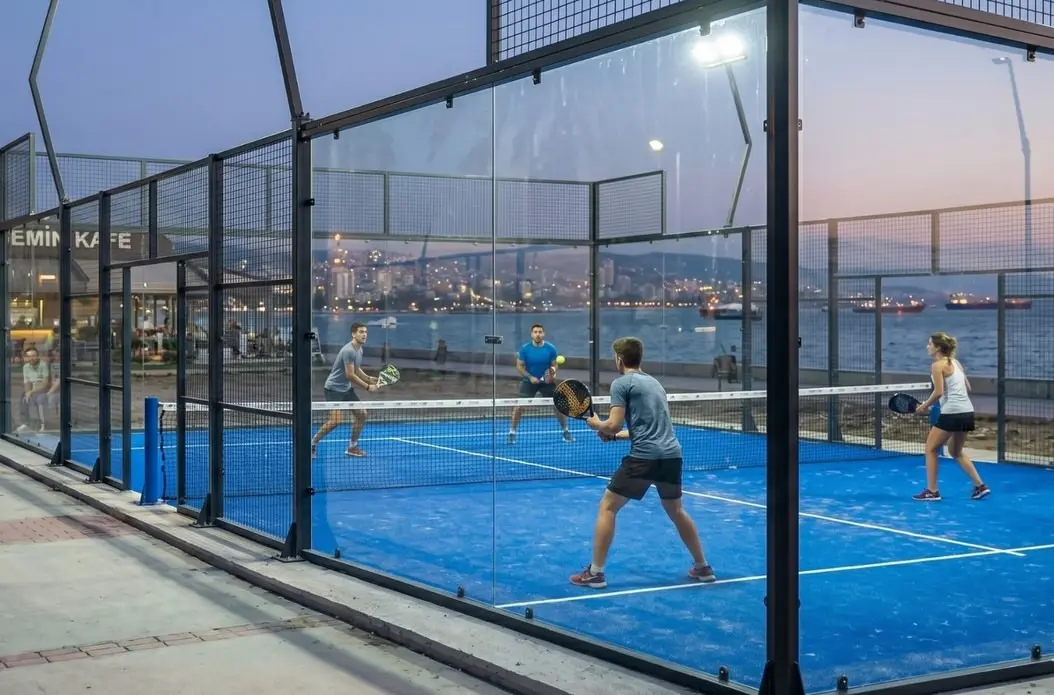 Bostanlı Sahili'nde yeni padel kortları inşa ediliyor