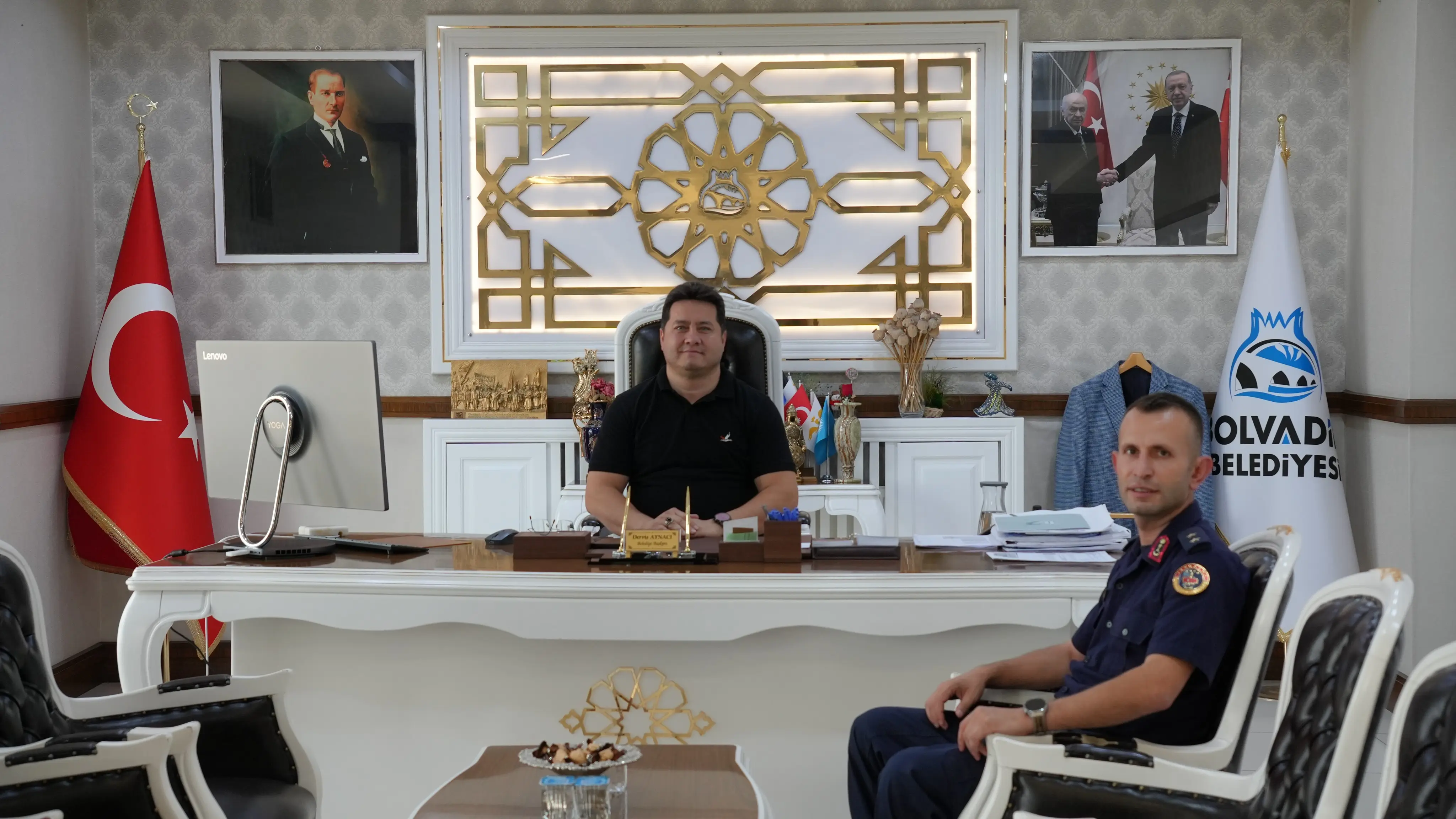 Jandarma Üsteğmen Keleş, Başkan Aynacı'yı Ziyaret Etti