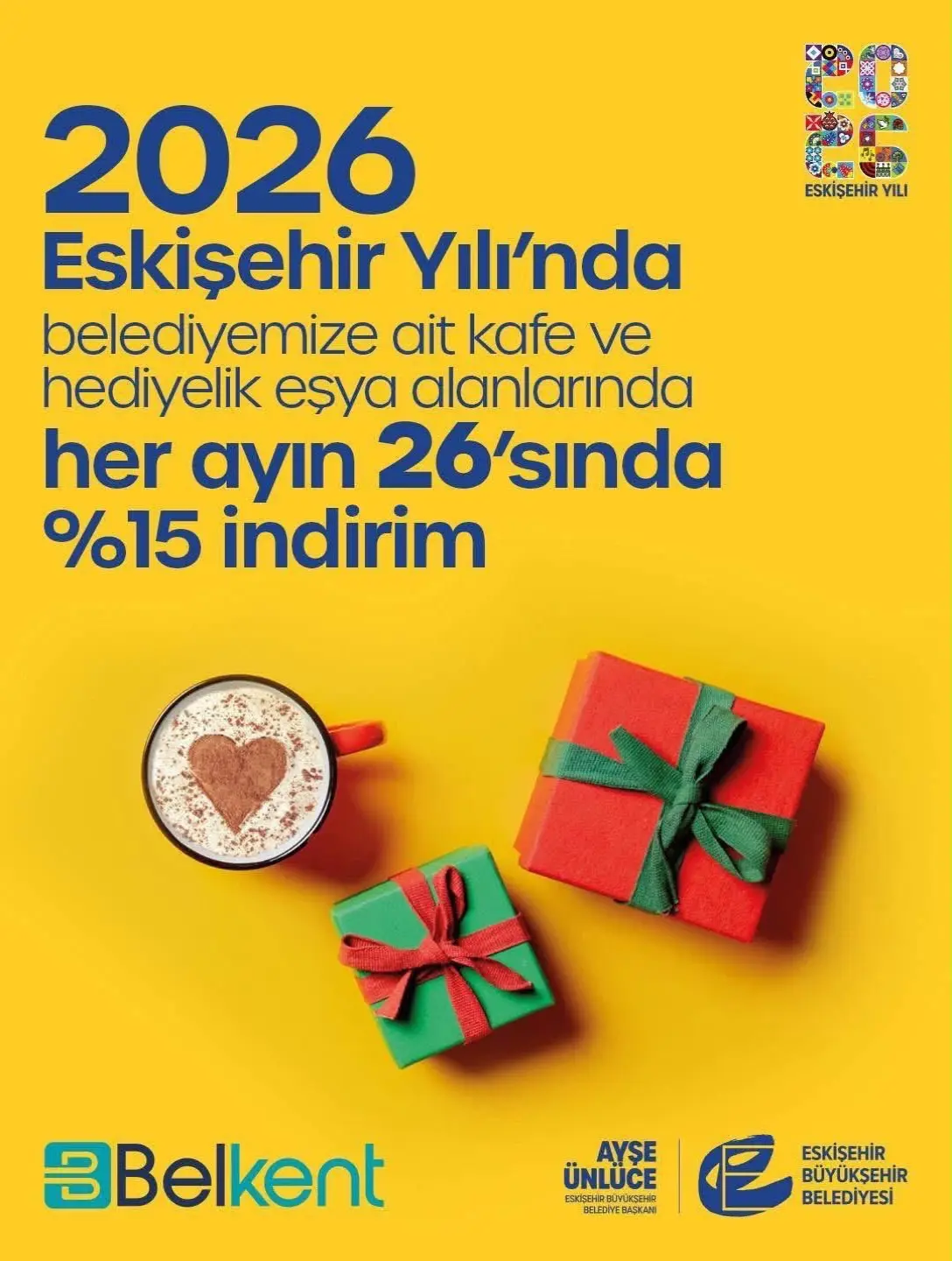 26'sında kafe ve hediyelik eşyalarda indirim