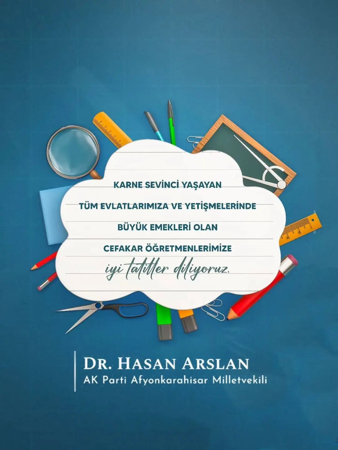 Öğrencilere Tatil Mesajı