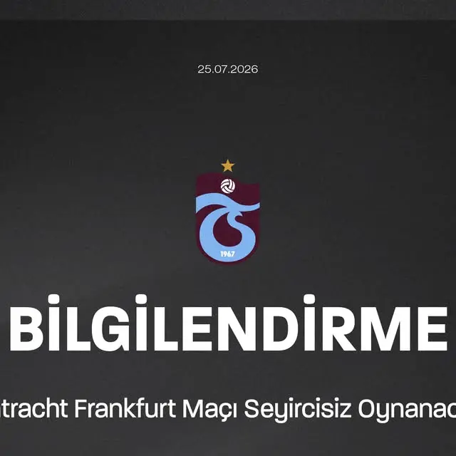 Trabzonspor, hazırlık maçını seyircisiz oynayacak