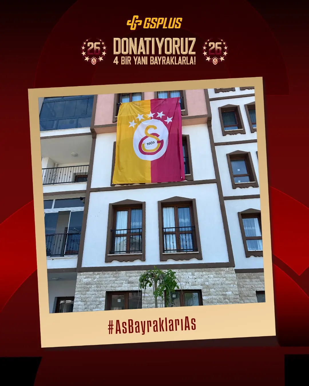 Galatasaray bayraklarıyla dünya donatılıyor