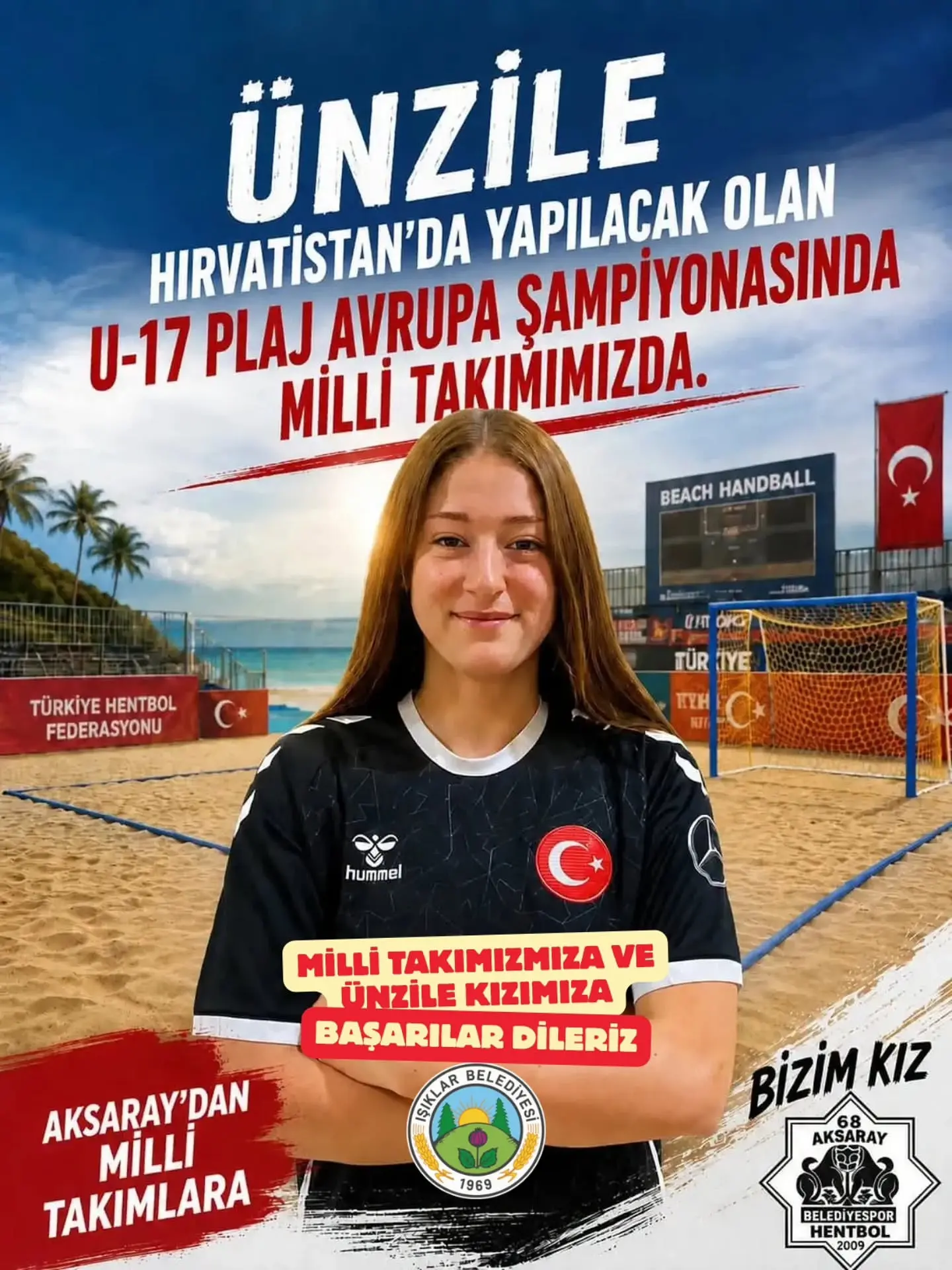 Ünzile Bahçe, U-17 Plaj Hentbolu Milli Takımında