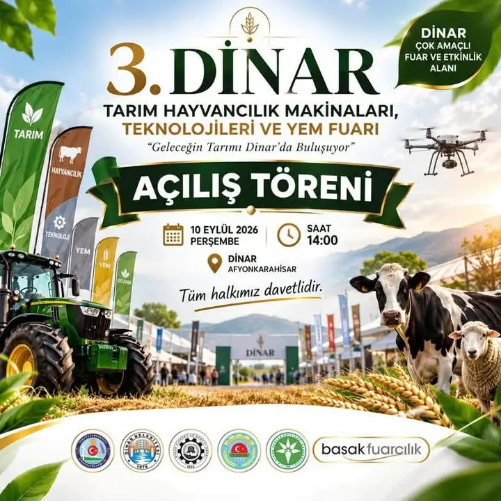 Dinar'da Tarım Fuarı 10 Eylül'de Açılıyor