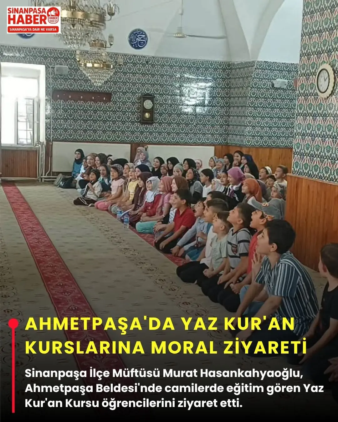Yaz Kur'an Kurslarına Moral Ziyareti Gerçekleşti