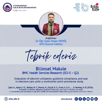 Akademik Başarı: Uluslararası Yayın