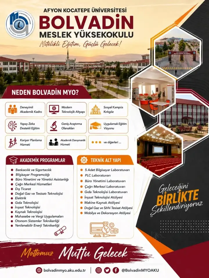 Bolvadin Meslek Yüksekokulu'ndan Eğitim Olanakları