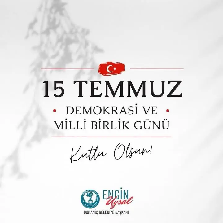 Domaniç Belediyesi'nden 15 Temmuz mesajı