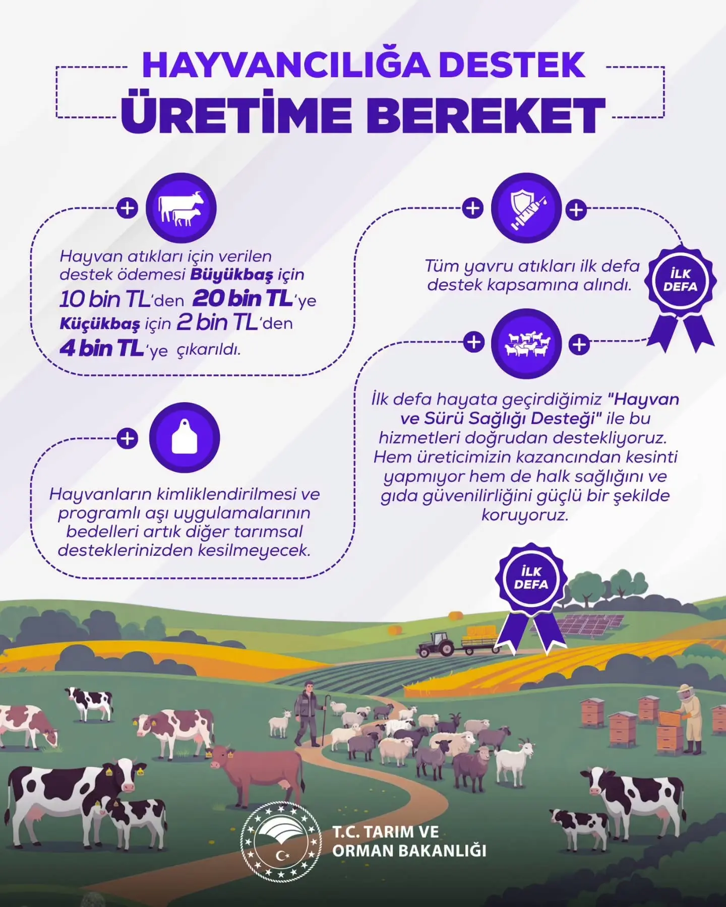Hayvancılıkta yeni destek programı başlatıldı