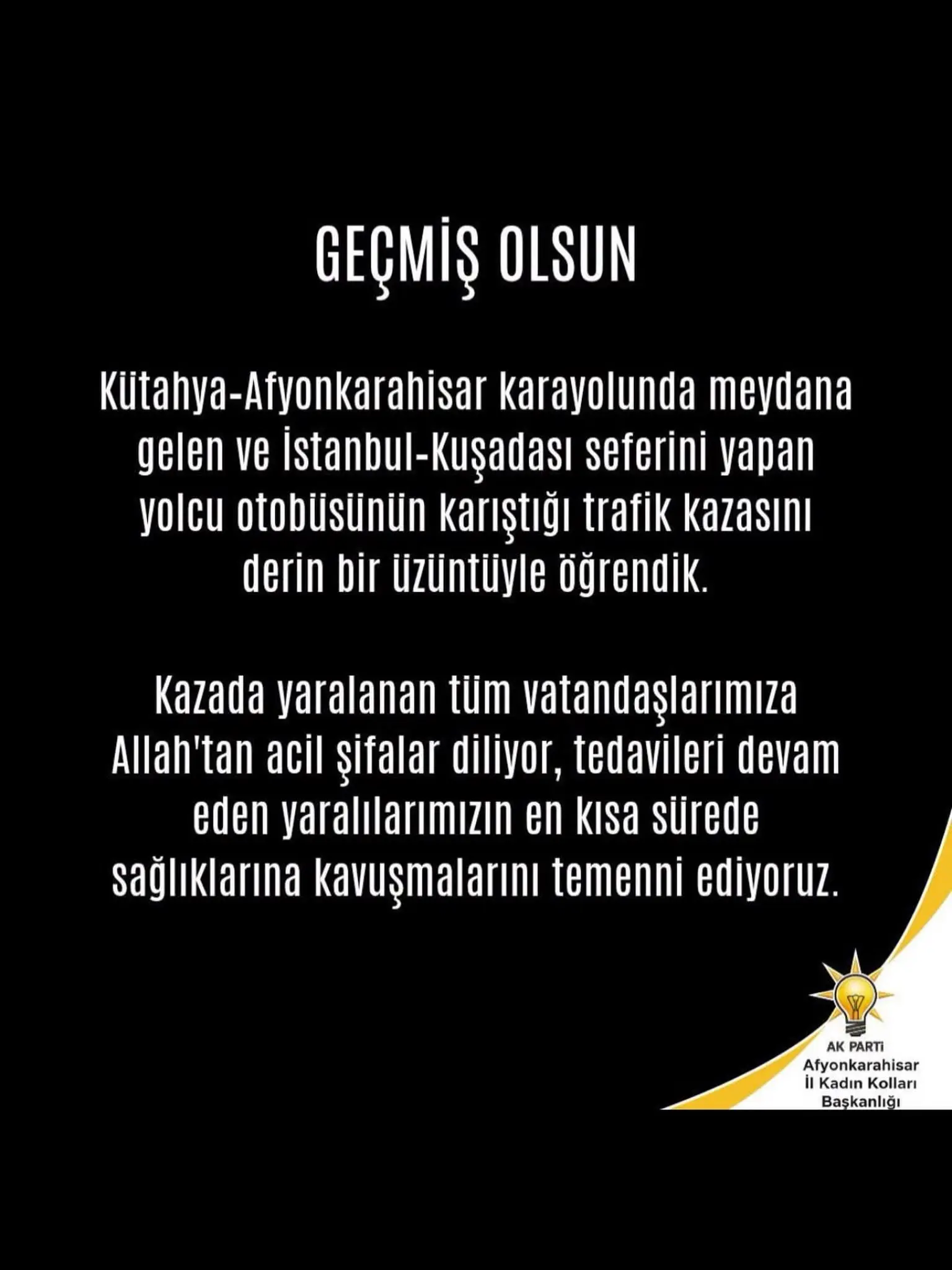 Kütahya-Afyonkarahisar karayolunda trafik kazası