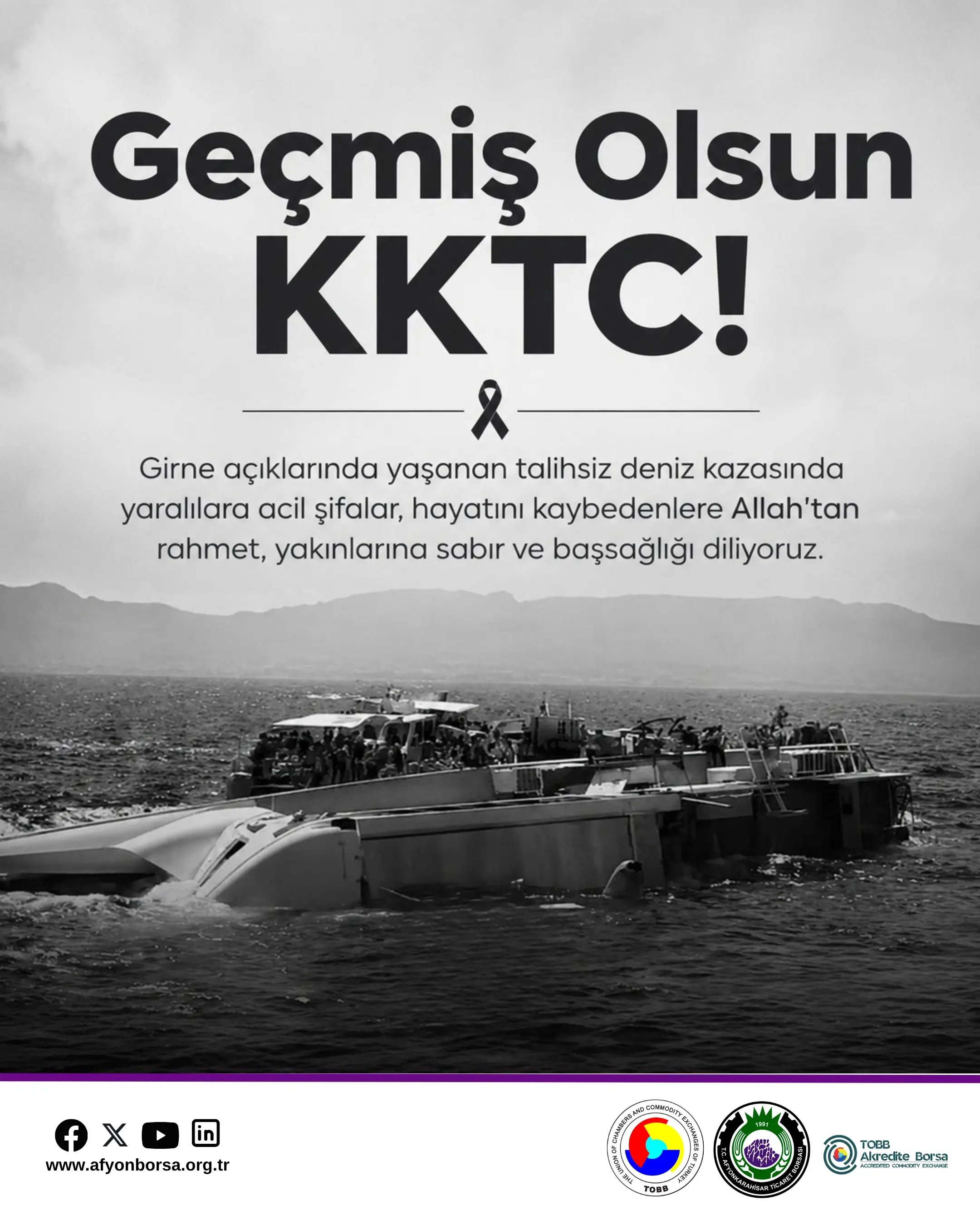 Girne açıklarında deniz kazası meydana geldi
