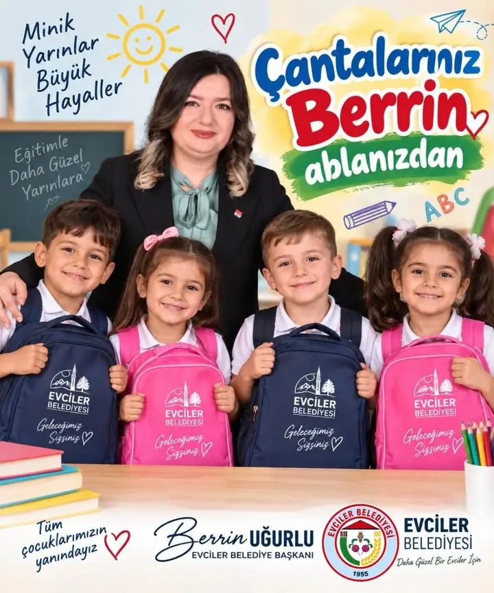 Evciler Belediyesi'nden öğrencilere okul çantası desteği