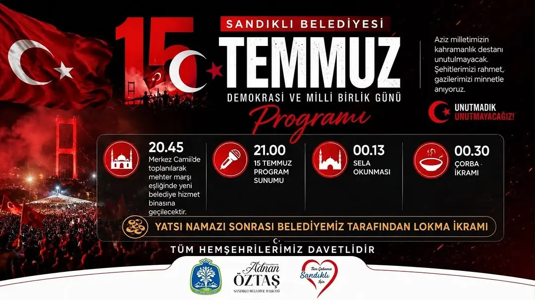 15 Temmuz Anma Programı Duyuruldu