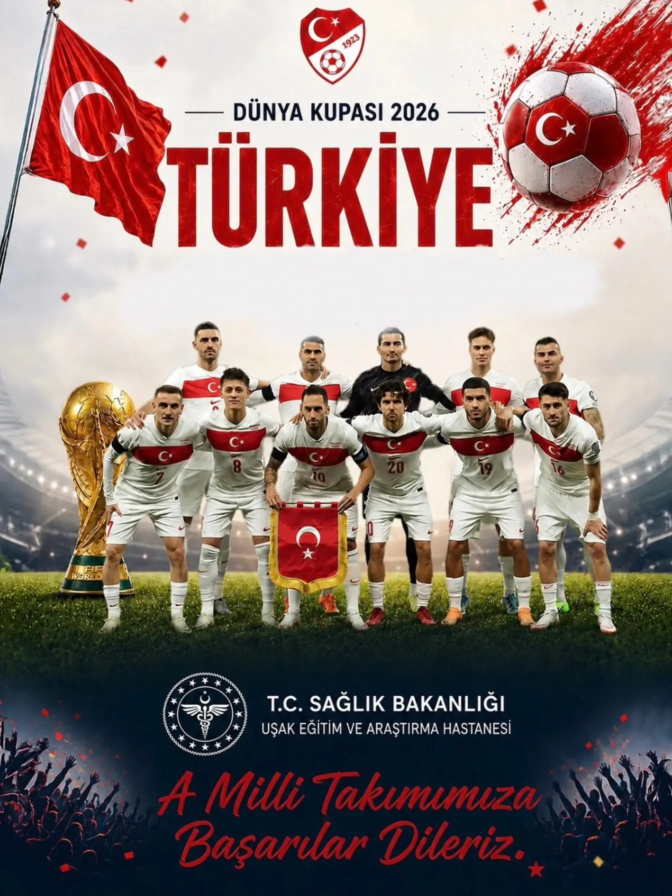 Uşak Eğitim ve Araştırma Hastanesi'nden A Milli Takıma Destek