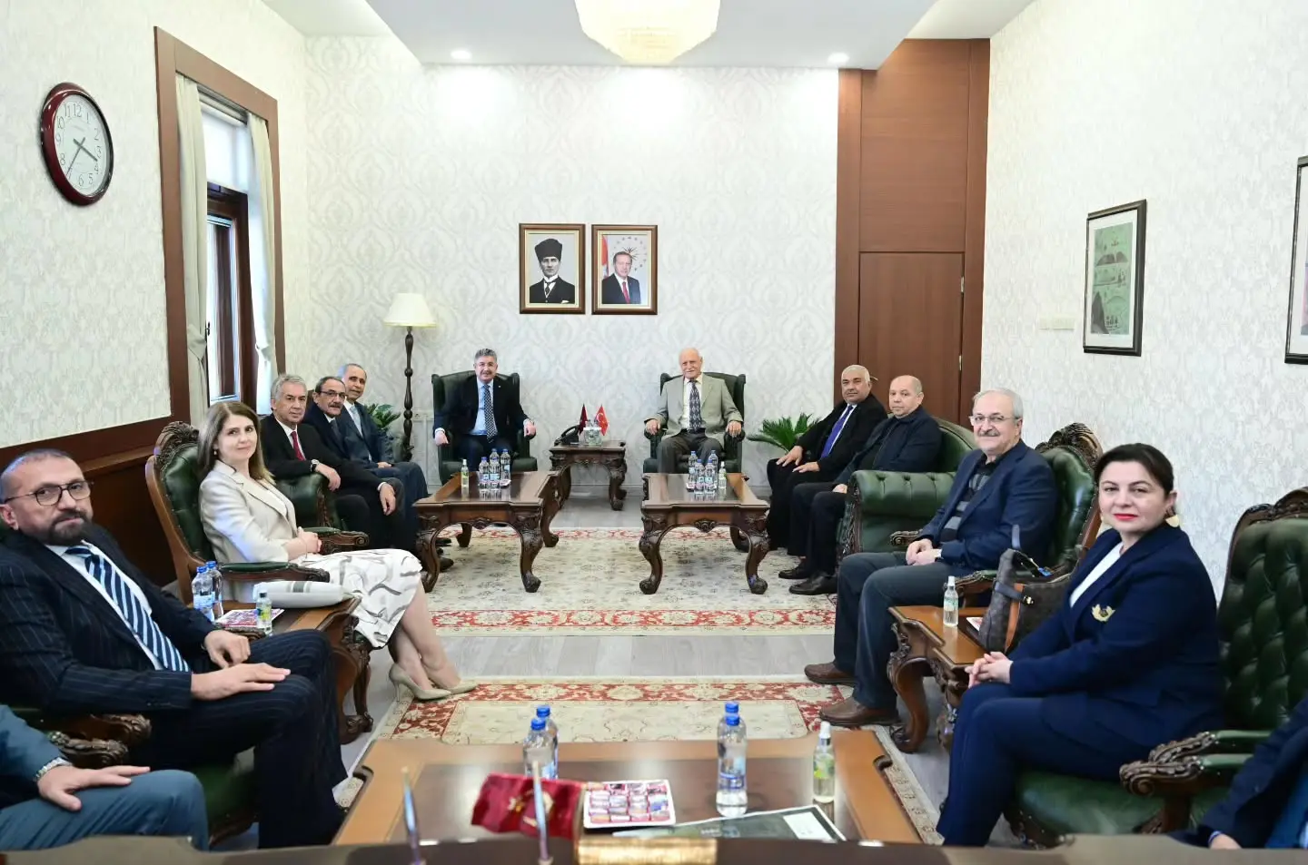 Emekli Vali Kadir Çalışıcı, Vali Yılmaz'ı ziyaret etti