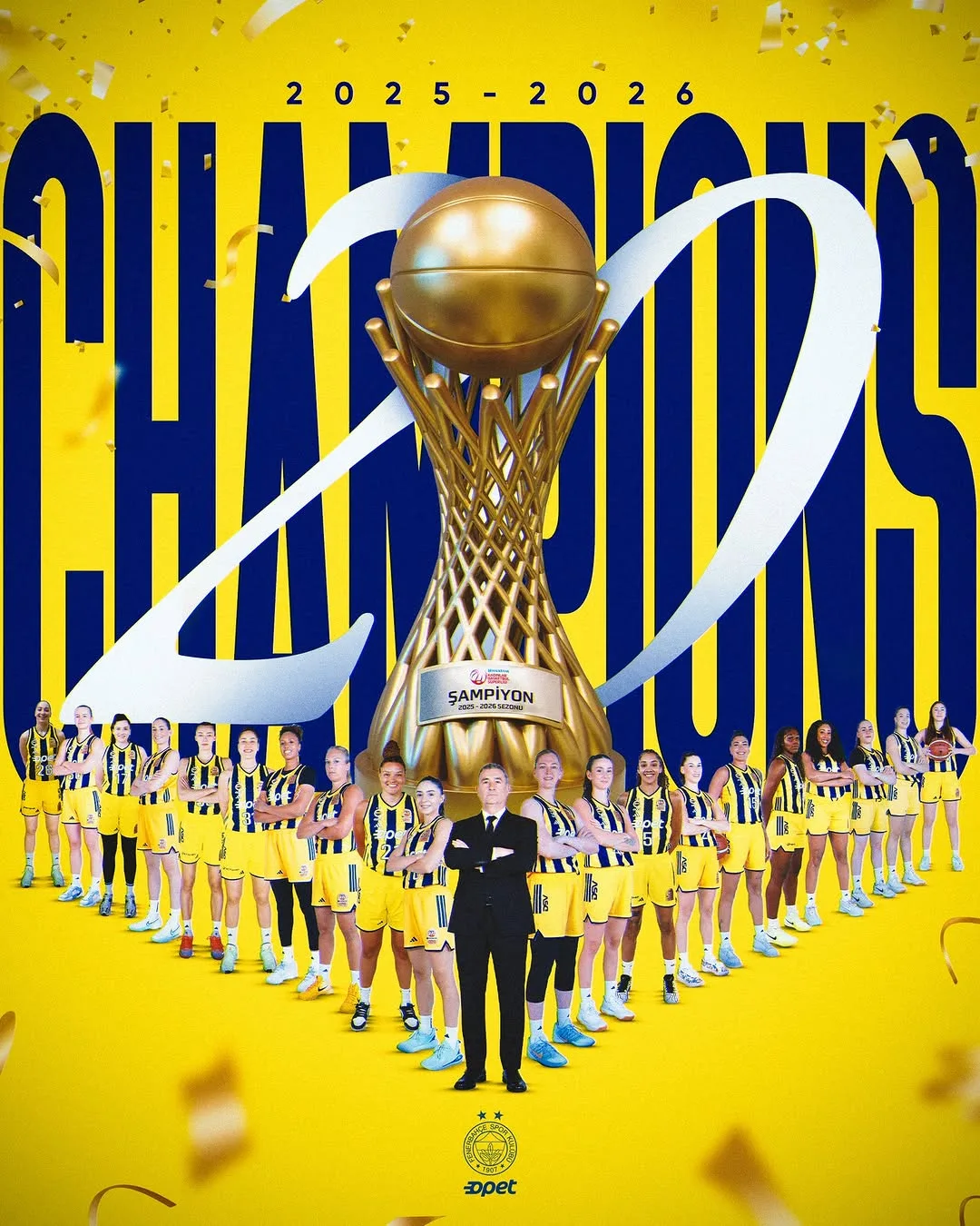 Fenerbahçe Kadın Basketbol Takımı Halkbank Kadınlar Basketbol Süper Ligi'nde Şampiyon Oldu