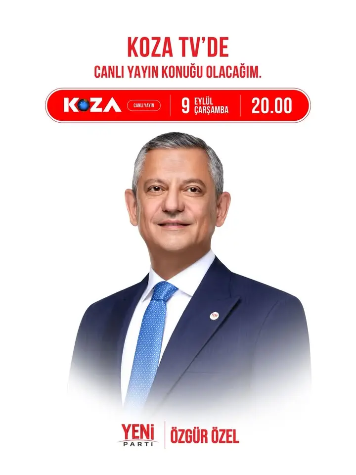 Özgür Özel, Koza TV'de Gündem Özel'e konuk olacak